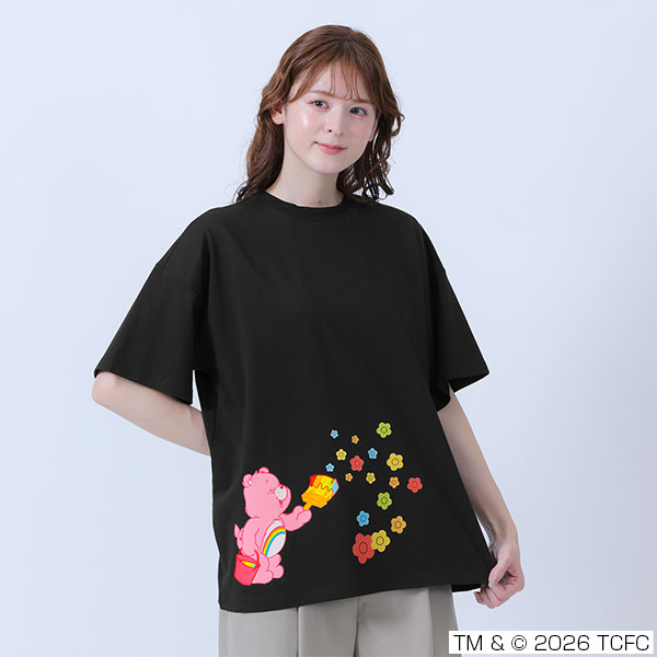 Care Bears(TM) ペイントビッグ Tシャツ（ブラック）