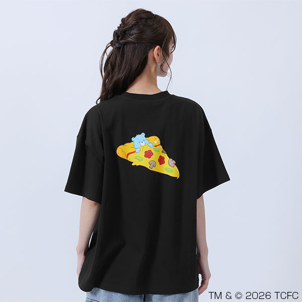 Care Bears(TM) ピザビッグ Tシャツ（ブラック）