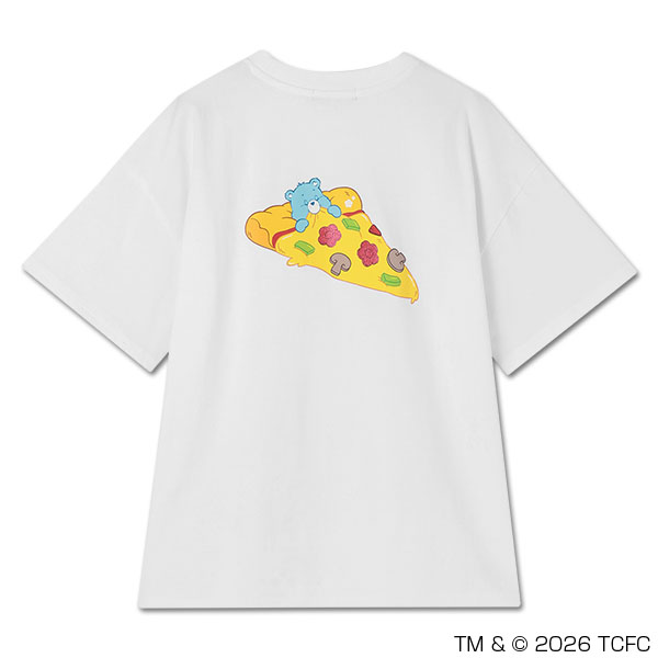 Care Bears(TM) ピザビッグ Tシャツ（ホワイト）