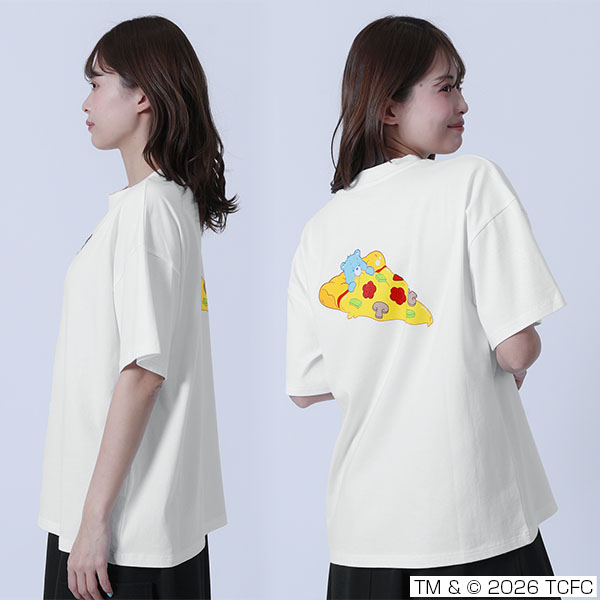 Care Bears(TM) ピザビッグ Tシャツ（ホワイト）