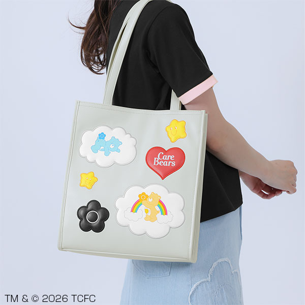 Care Bears(TM) パディングモチーフ トート（ブルーグレー）