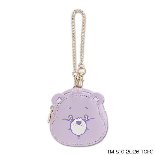 Care Bears(TM) フェイス ダイカットポーチ（パープル／Sweet Dreams Bear）