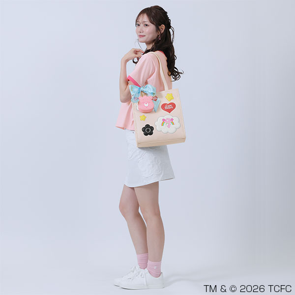 Care Bears(TM) フェイス ダイカットポーチ（ピンク／Cheer Bear）