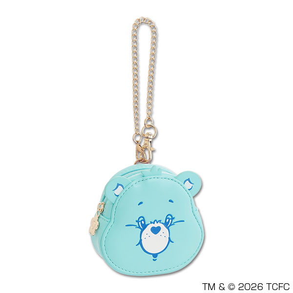 Care Bears(TM) フェイス ダイカットポーチ（ブルー／Bedtime Bear）