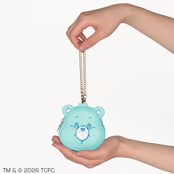 Care Bears(TM) フェイス ダイカットポーチ（ブルー／Bedtime Bear）