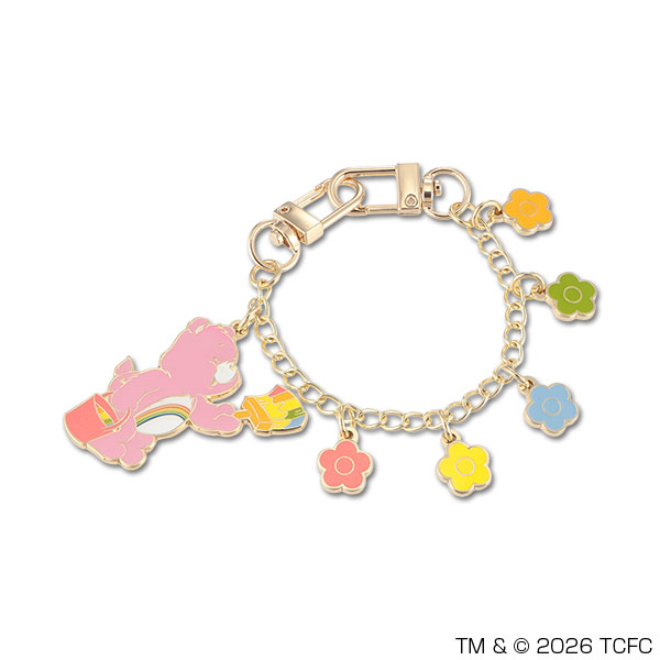 Care Bears(TM) カラフルデイジーメタル バッグチャーム（ゴールド）