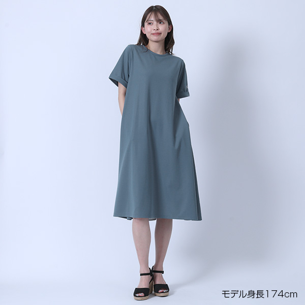 バックシャン ワンピース（ブルー）