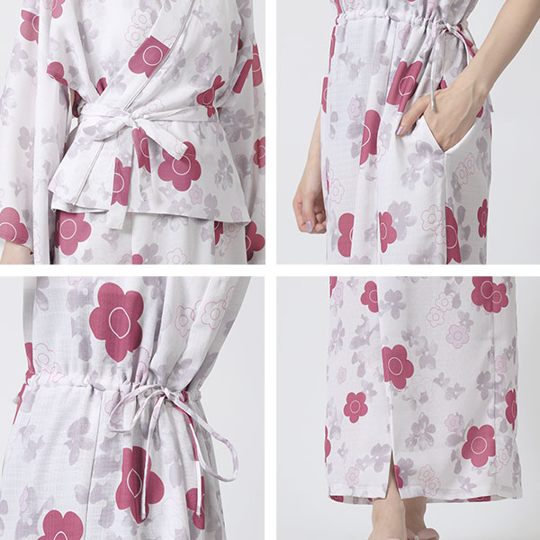 natural couture × MARY QUANT 2WAY 浴衣セット（ボルドー）