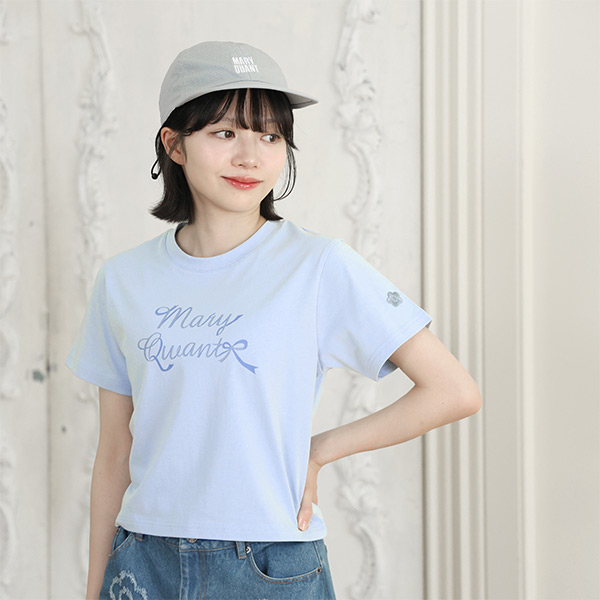 リボンロゴ Tシャツ（ブルー）
