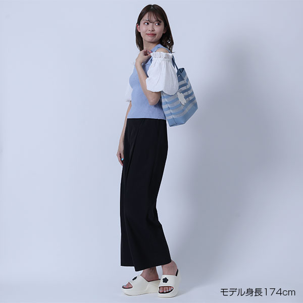 ストレッチワイド パンツ（ブラック）