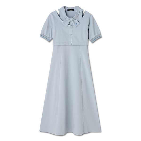 レイヤードデザインポロ ワンピース（ブルー） | MARY QUANT ONLINE