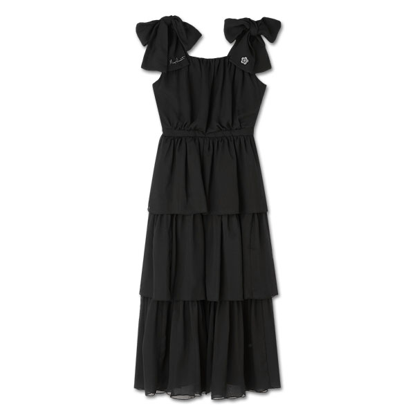 リボンティアードキャミ ドレス（ブラック） | MARY QUANT ONLINE SHOP