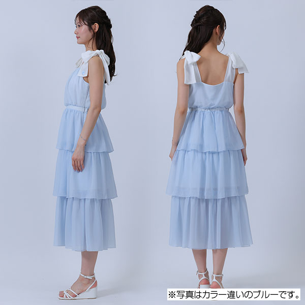 リボンティアードキャミ ドレス（ブラック） | MARY QUANT ONLINE SHOP
