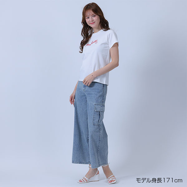 チェーンステッチ Tシャツ（ホワイト）