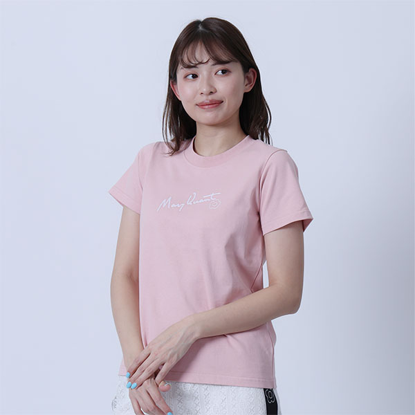 チェーンステッチ Tシャツ（ピンク）
