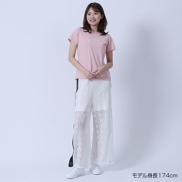 チェーンステッチ Tシャツ（ピンク）