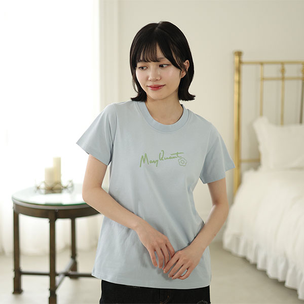 チェーンステッチ Tシャツ（ブルー）