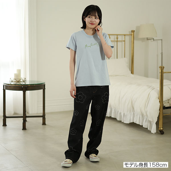 チェーンステッチ Tシャツ（ブルー）