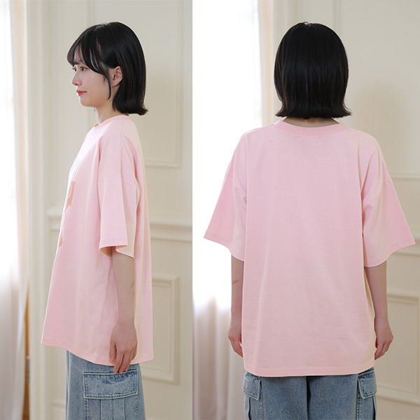 ラメデイジー Tシャツ（ピンク）