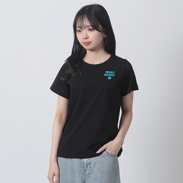 レトロロゴプリント Tシャツ（ブラック）