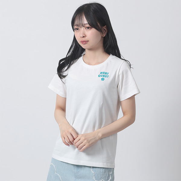 レトロロゴプリント Tシャツ（ホワイト）