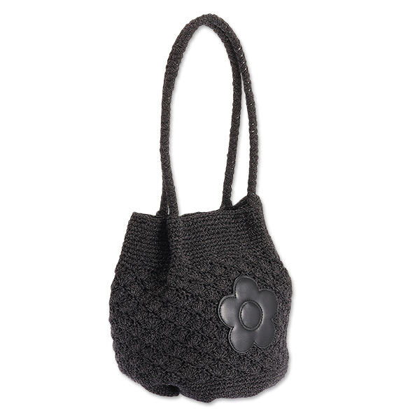 MARY QUANT トートバッグ ブラック ラメ入り 新品未使用 タグ付き ラメクロッシェ ミニトート（ブラック） | MARY QUANT ONLINE SHOP