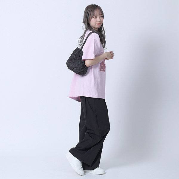 ラメクロッシェ ミニトート（ブラック）