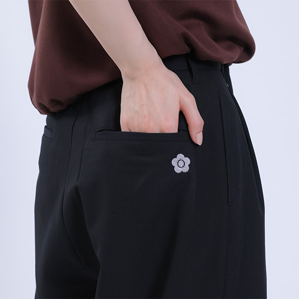 タックワイド パンツ（ブラック）