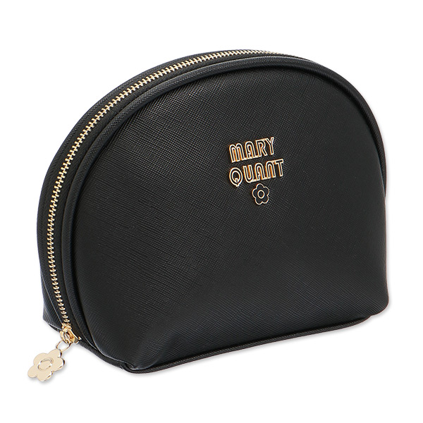 レトロロゴエポ ラウンドポーチL（ブラック） | MARY QUANT ONLINE