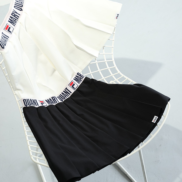FILA × MARY QUANT プリーツミニ スカート（ブラック）