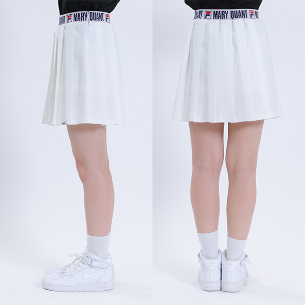 FILA × MARY QUANT プリーツミニ スカート（ホワイト）