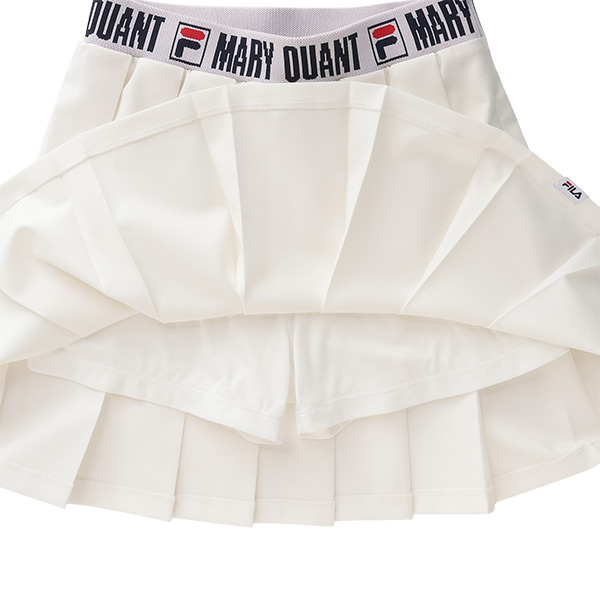 FILA × MARY QUANT プリーツミニ スカート（ホワイト）