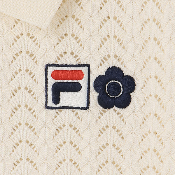 FILA × MARY QUANT クロッシェポロ プルオーバー（アイボリー）