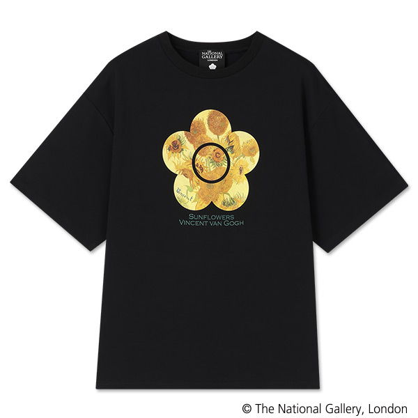 ファン・ゴッホデザイン Tシャツ（ブラック）