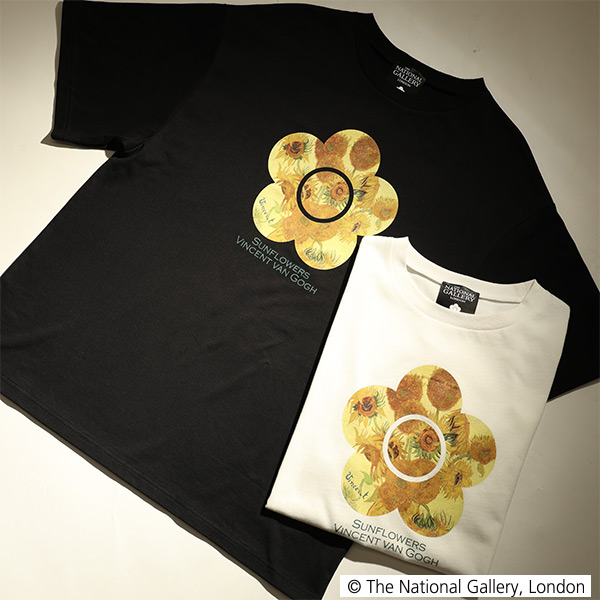 ファン・ゴッホデザイン Tシャツ（ブラック）