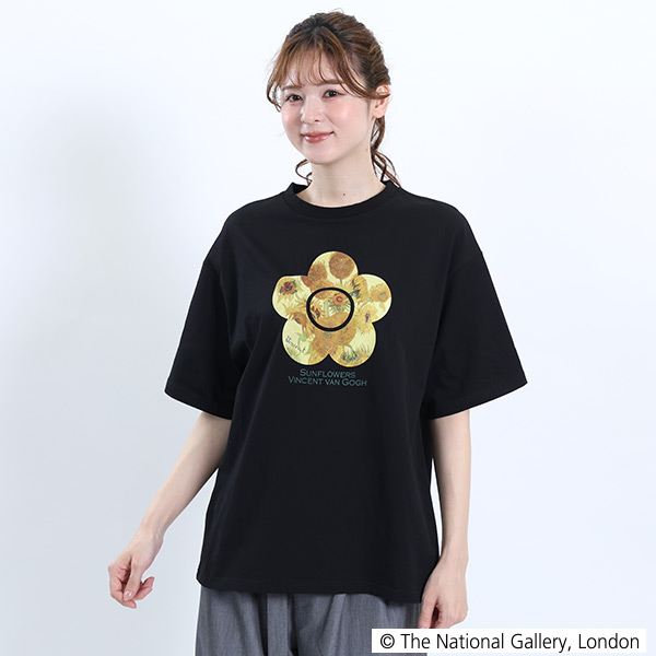 ファン・ゴッホデザイン Tシャツ（ブラック）