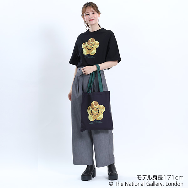ファン・ゴッホデザイン Tシャツ（ブラック）