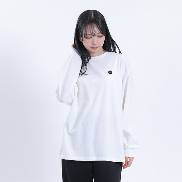 デイジーワッペンロング Tシャツ（ホワイト）
