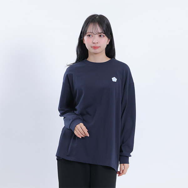 デイジーワッペンロング Tシャツ（ネイビー）