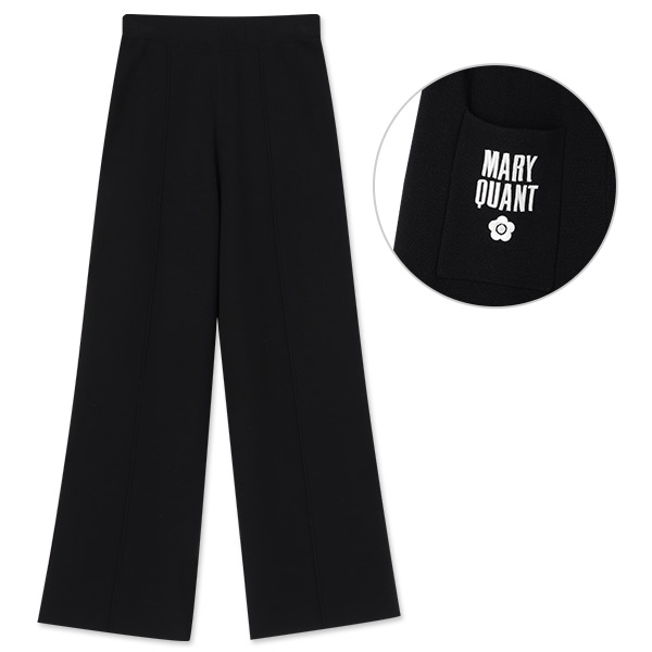 センターシームニット パンツ（ブラック） | MARY QUANT ONLINE SHOP
