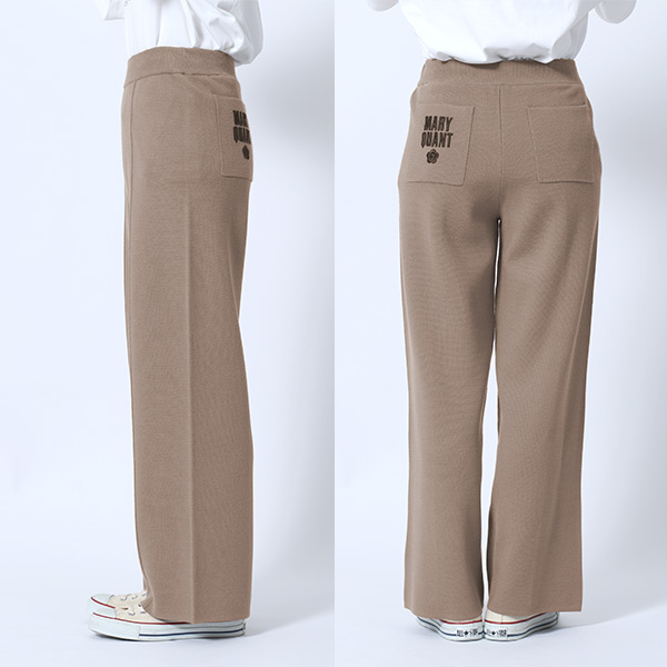 センターシームニット パンツ（モカ）