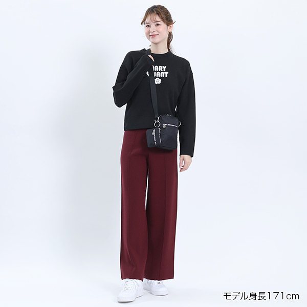 センターシームニット パンツ（ボルドー）