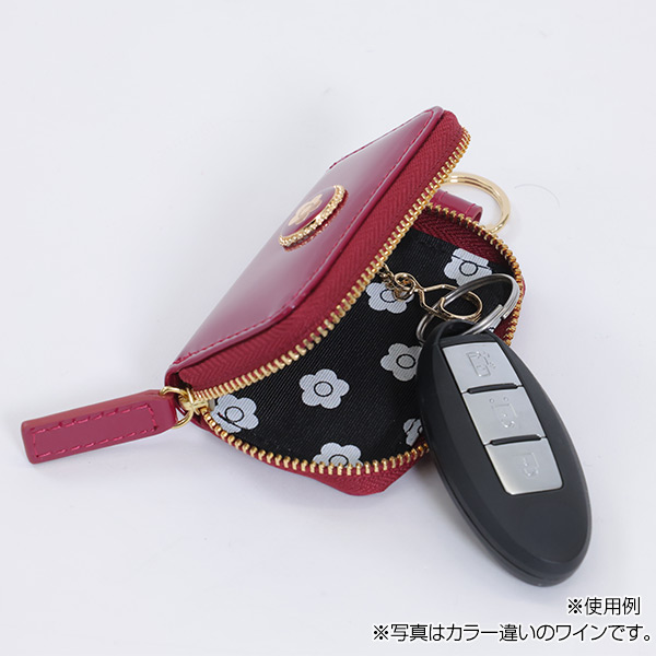 ラメエナメル スマートキーケース（ブラック）