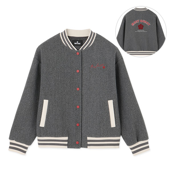 ウールライクスタジャン ブルゾン（グレー） | MARY QUANT ONLINE SHOP