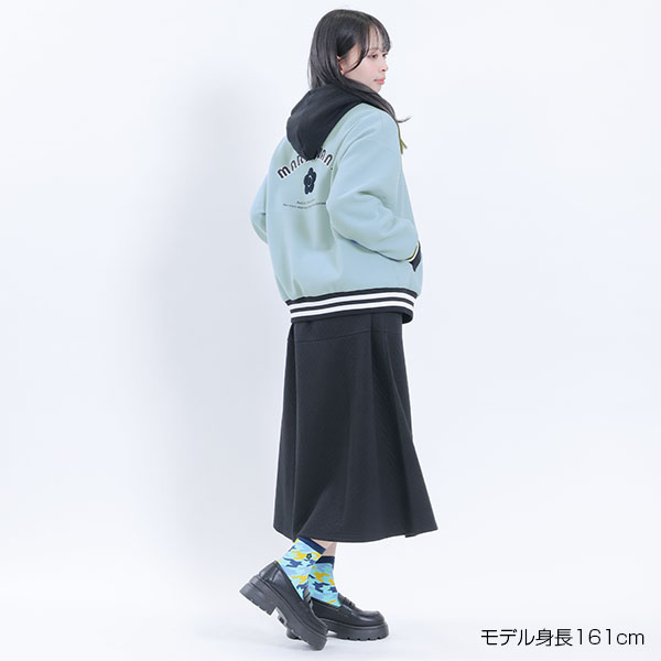 ウールライクスタジャン ブルゾン（ブルー）