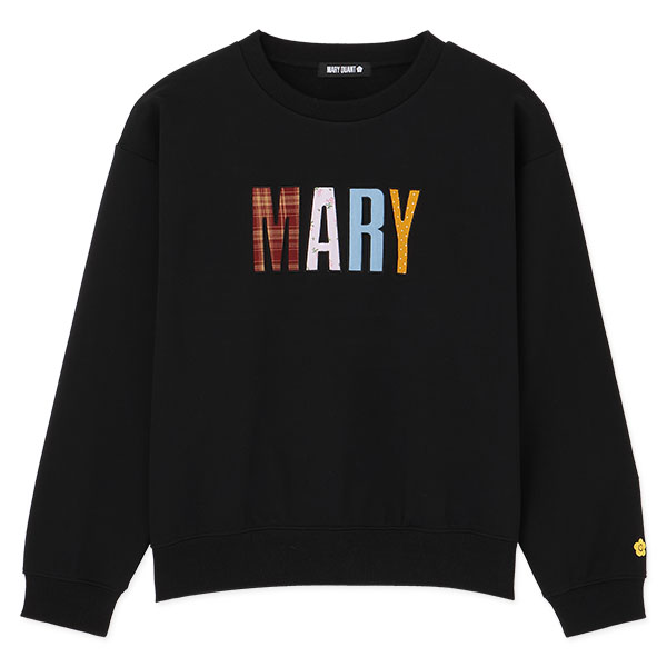 MARYアップリケロゴ プルオーバー（ブラック）