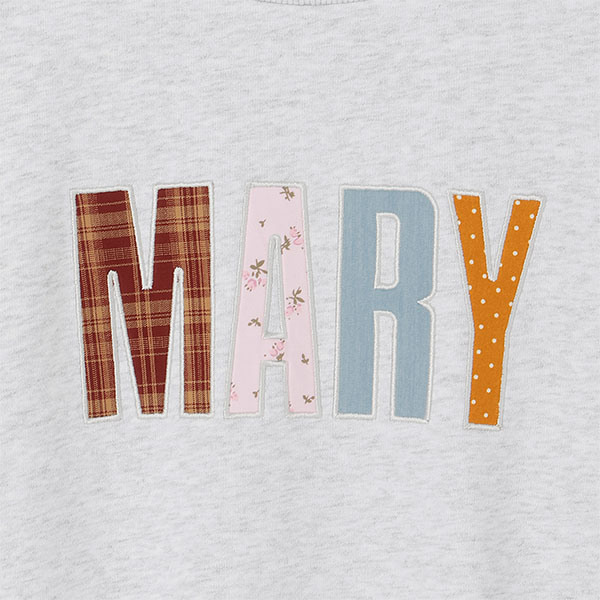 MARYアップリケロゴ プルオーバー（グレー）