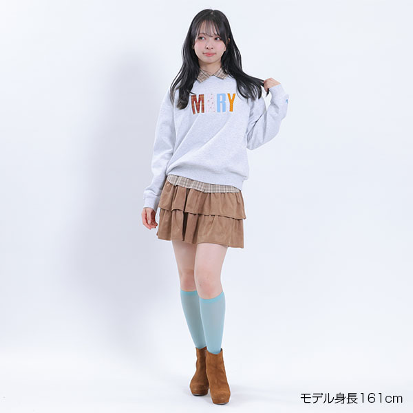 MARYアップリケロゴ プルオーバー（グレー）