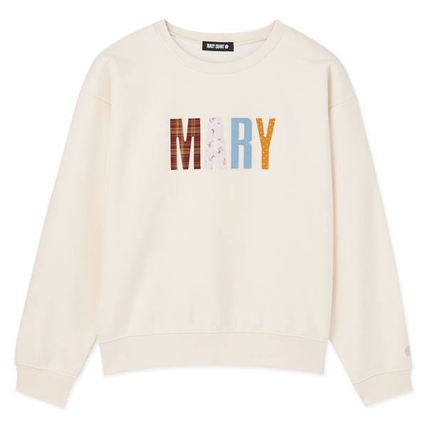 MARYアップリケロゴ プルオーバー（アイボリー）