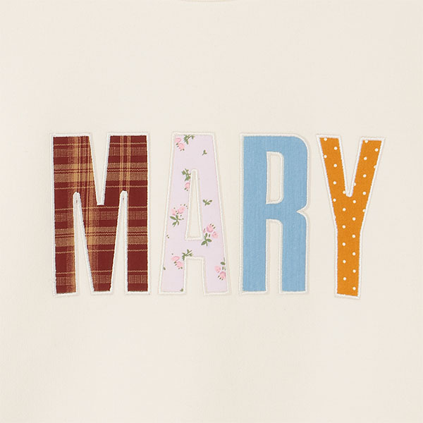 MARYアップリケロゴ プルオーバー（アイボリー）